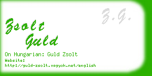 zsolt guld business card